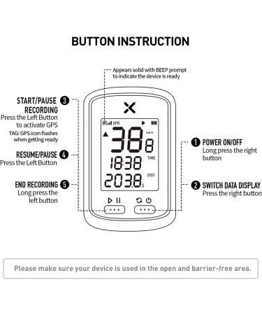 XOSS G GPS Bike Computer - Wireless Bluetooth Speedometer and Odometer for Cycling - Rechargeable and Waterproof - Fits All Bikes - Buy Online on SooperMarket.com