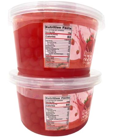 Fusion Select Bursting Boba Strawberry 15.8 oz (2 Pack) - Popping Boba Pearls for Fruit Tea Snacks - Buy Online on SooperMarket.com