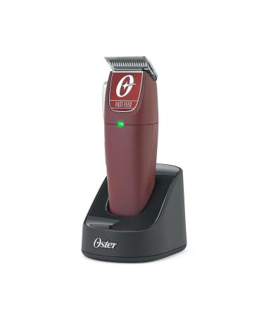 Oster Professional Cordless Hair Clippers Fast Feed for Barbers and Hair Cutting with Detachable Blade Burgundy Burgundy 9 Piece Set