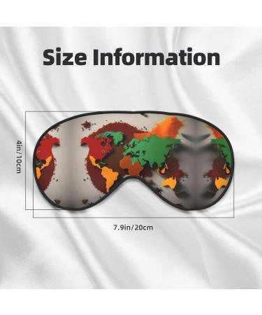 World Map Made of Spices Print Double-Sided Eye Mask Soft and Light Blocking for Enhancing Sleep Quality - Buy Online on SooperMarket.com