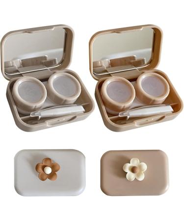 Buy XJKLBYQ Contact Lenses - 2PCS Portable Holder with Mirror & Clichtive Applicator for Travel Work & Outdoor Activities - International Shipping Available - Buy Online on SooperMarket.com