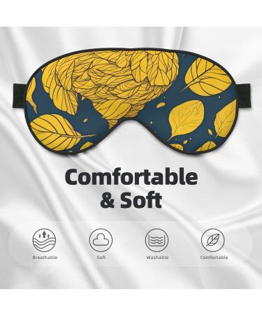 Yellow Leaves Chicken Soft Sleep Eye Mask - Breathable Female Eye Patch for Travel & Relaxation - Buy Online on SooperMarket.com