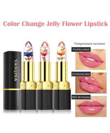 Paminify Jelly Flower Lipstick Set - PH Temperature Color Changing Tinted Lip Balm Trio - Buy Online on SooperMarket.com