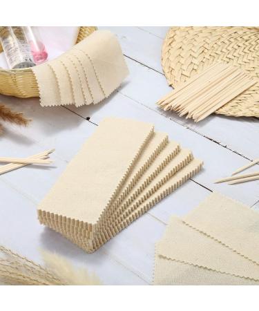 300 Pcs Natural Muslin Epilating Face Wax Strips for Hair Removal - Precut Waxing Strips for Women and Men - Body and Facial Cotton Wax Cloth Strip (4 x 1.5 Inch, 8 x 2.8 Inch) - Buy Online on SooperMarket.com