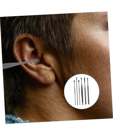2 Sets Healeved Ear Picking Tool Spring Massage Kit - Black Ear Wax Remover & Cleaner Set 11.5X2.7X1cm - Buy Online on SooperMarket.com