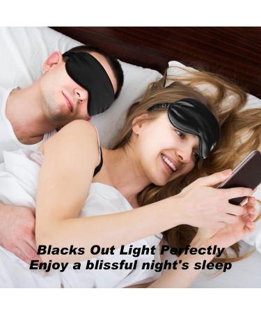 Silk Sleep Mask Eye Cover for Women and Men - Soft Satin Blindfold for Comfortable Sleep and Travel - Buy Online on SooperMarket.com