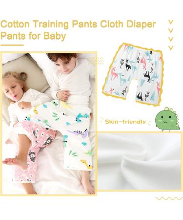 Baby Toilet Training Pants | Waterproof Reusable Cotton Diaper Skirt | Cute Cartoon Fawn Design | Kids 2-in-1 Skort Pants | Low Waist | M Size - Buy Online on SooperMarket.com