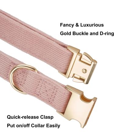 Yudote Ultra-Like Dog Collar for Small Dogs - Natural Cotton Cord Dusty Pink Sensitive Skin - 1 Pack - Buy Online on SooperMarket.com
