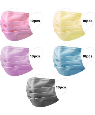 CBC Crown Unisex Children Disposable Safety Face Masks - 50pc Set for Boys & Girls | Breathable Dust Protection - Buy Online on SooperMarket.com