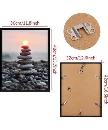 CABAX 12x16 Inch Diamond Painting Picture Frames - Pack of 2 Black Frames with Acrylic Protection and Hanging Kit for 30x40 Diamond Painting Arts, Photos, Posters - Buy Online on SooperMarket.com