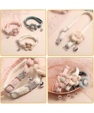Ruzister 3-Pack Adjustable Cat Neck Bands with Flowers & Bells - Cute Floral Collars for Boys & Girls Perfect Accessories for Your Feline  - Buy Online on SooperMarket.com