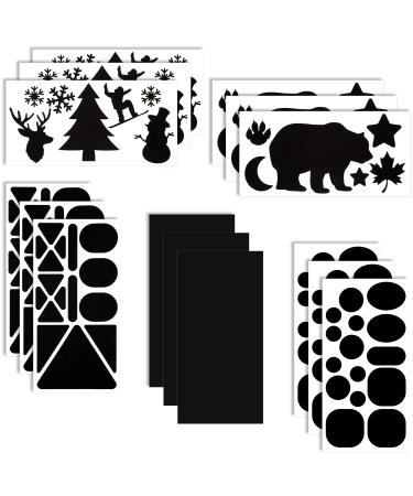 10 Sheets Repair Patches Down Jacket Black Nylon Fabric Patch Winter Self Adhesive Nylon Patch Different Size and Shapes Clothes Patches Clothing Repair Patch Kit for Down Jacket, Tent Clothes, Bag