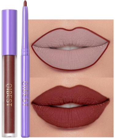 Facynde Liquid Lipstick & Lip Liner Set | Velvety Nude Lip Gloss | Waterproof Non-Stick Makeup Gift Set - Buy Online on SooperMarket.com