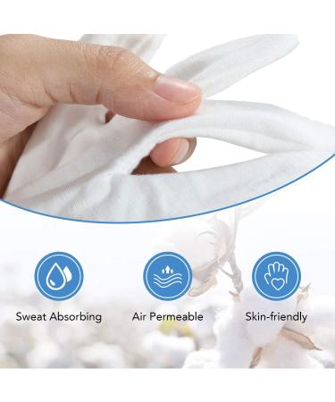 Rovtop White Gloves - 20Pcs/10Pairs for Jewelry Inspection, Moisturizing, Eczema Hand Spa | Comfortable and Large White Gloves - Buy Online on SooperMarket.com