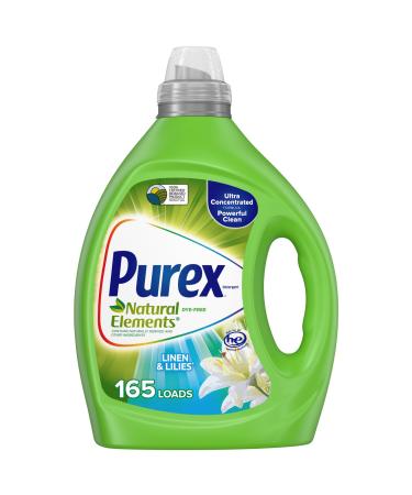 Purex Liquid Laundry Detergent Ultra Concentrated Natural Elements Linen & Lilies 82.5 Ounce 165 Loads 3x 165 loads