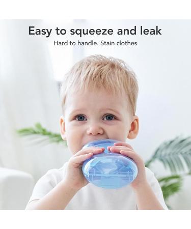 Original Squeeze-Proof Food Bag Holder for Toddlers - Blue | International Shipping Available - Buy Online on SooperMarket.com