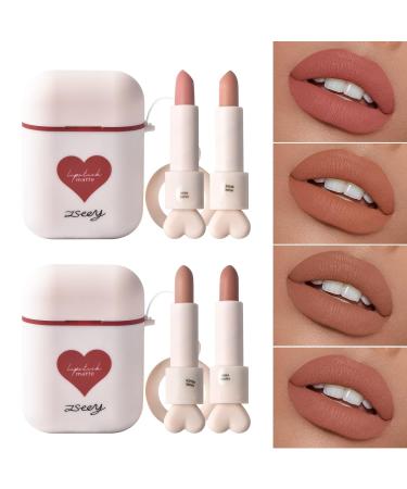 ICE LOVE Silky Mist Matte Lipstick Set - Long Wear Waterproof Velvet Lipstick & Lip Gloss for Women (2pcs) - Non-Stick Cup Makeup - Buy Online on SooperMarket.com