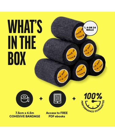 24 Rolls SPORTTAPE Self-Adhesive Football Sock Tape | 7.5cm x 4.5m - Red | Cohesive Bandage - Pet & Vet Wrap for Dogs & Horses | Compression Bandage Shin Pad Tape Football Ankle Red 7.5x450 cm (Pack of 24) - Buy Online on SooperMarket.com