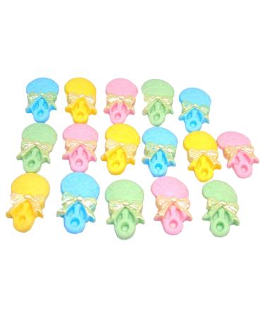 16 Baby Rattles Edible Baby Shower Cupcake Toppers (Assorted)