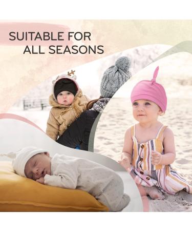 KiddyCare Organic Cotton Baby Hats - Costal Breeze (Charcoal Amber Teal) - 0-12 Months - Buy Online on SooperMarket.com