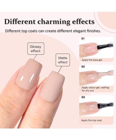 Nail Polish Set - 3 Pieces Nude Dark Light Pink Nail Polish - Quick Drying & Long Lasting Nail Polish - Buy Online on SooperMarket.com