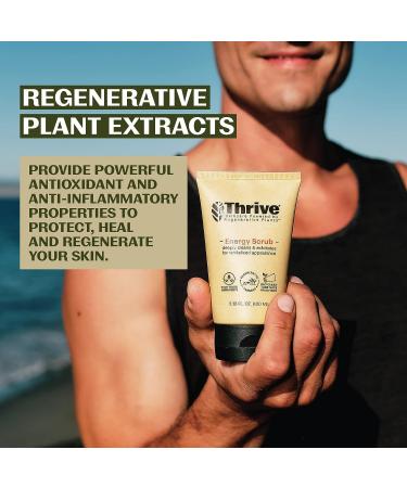 THRIVE Natural Face Scrub - Exfoliating Face Wash for Men & Women - Made in USA - Vegan Formula with Anti-Oxidants - Unclogs Pores & Prevents Ingrown Hairs - 3.38 Fl Oz - Buy Online on SooperMarket.com