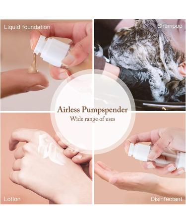 TIANZD 3Pcs Empty 100ml Transparent Airless Pump Bottles Refillable Clear Travel Vacuum Lotion Pump Containers for Cosmetic Foundation Lotion Gel - No Straw Required - Buy Online on SooperMarket.com