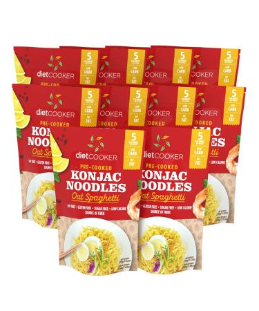 (Pack of 10) DIET COOKER Premium Konjac Noodles - 9.52 oz | Shirataki Noodle Keto & Vegan Friendly, Odor Free, Low Calorie Pasta with Zero Net Carbs - Healthy Diet Food - Buy Online on SooperMarket.com
