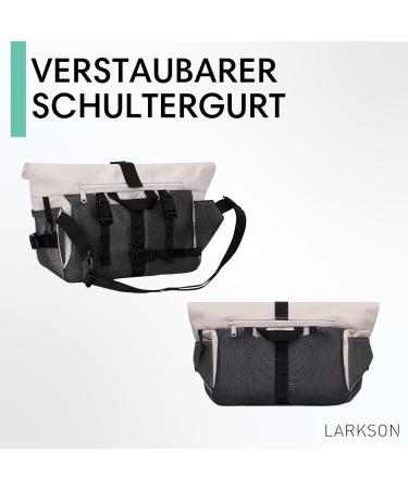 Buy Larkson Handlebar Pocket Bike Beige - 2-in-1 Bicycle & Shoulder Bag - Water-Repellent Bike Packing Bag with Reflection - International Shipping Available - Buy Online on SooperMarket.com