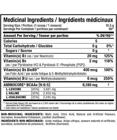 ALLMAX Nutrition - Aminocore BCAA - 8g BCAAs - 100% Pure Branch Chained Amino Acids - Gluten Free - White Grape - 945 Gram White Grape 90 Servings (Pack of 1) 8g Bcaas - Buy Online on SooperMarket.com