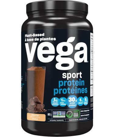 Vega All-in-One Vegan Protein Powder Natural Unsweetened & Sport Protein Vegan Protein Powder Mocha (19 Servings) BCAAs - Buy Online on SooperMarket.com