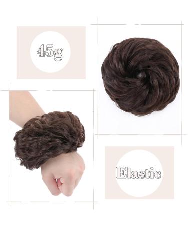 Medium Brown Messy Hair Scrunchies Thick Bun Extensions 45g Updo Ponytail Hairpiece Chignons - Hair Accessories - Buy Online on SooperMarket.com