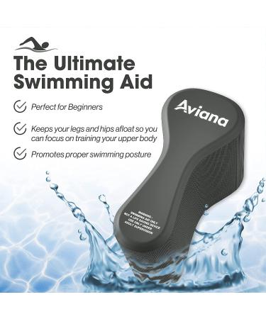 Pull Buoy Swim Training Leg Float for Adults & Youth - Improve Pool Strokes & Upper-Body Strength | EVA & BPA Free - Black - Buy Online on SooperMarket.com