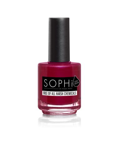 SOPHi Cruelty Free Vegan Nail Polish Red Merlot (Out of the Cellar)