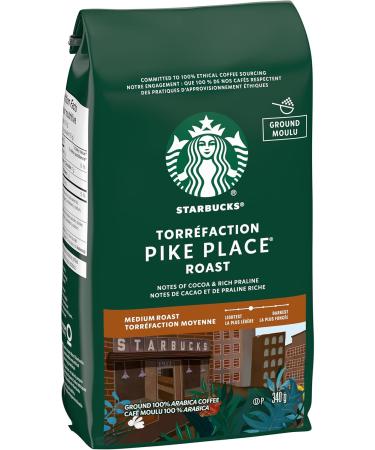 STARBUCKS Pike Place Roast Ground Coffee Medium Roast Smooth Well-Rounded Blend Of Latin American Coffee Beans 340g Bag - Buy Online on SooperMarket.com