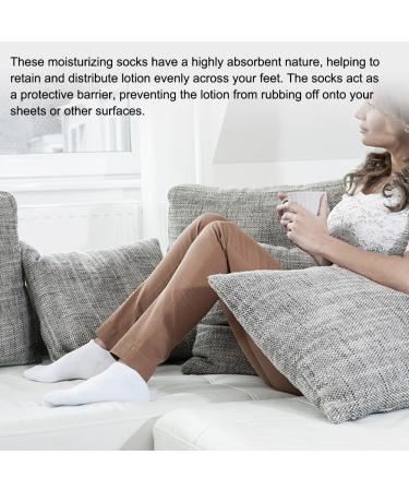 3Pairs Moisturizing Socks Overnight Thin Foot Spa Socks Cotton Mois-ture Enhancing Socks Cosmetic Moisturizing Socks Lotion Moisturizing Socks for Dry Feet Hard Cracked Heels Rough Skin - Buy Online on SooperMarket.com