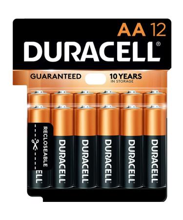 Duracell - CopperTop AA Alkaline Batteries - long lasting all-purpose Double A battery for household and business - 12 Count