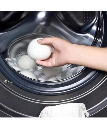 Glomora 6-Pack Wool Dryer Balls - Reusable Fabric Softener Made Of Natural Wool - Reduces Wrinkles and Drying Time - Ideal for Home Use - Buy Online on SooperMarket.com