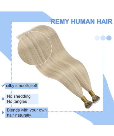 Youngsee Nano Ring Extensions | Real Hair Ash Blonde 35cm | Remy Hair 50g #18/613 | Quality Nano Hair Extensions - Buy Online on SooperMarket.com
