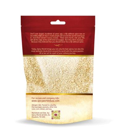 Spicy World White Sesame Seeds 5 lb Bulk Bag - Hulled Till for Quality and Freshness - Buy Online on SooperMarket.com