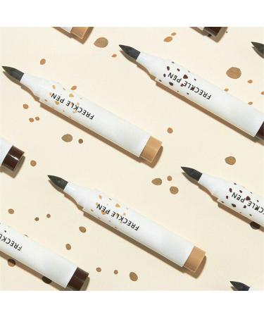 Lovelycat Freckle Pen Faux Freckle Pen Colour Pop Freckle Pen Supernaturally realistic freckles makeup brush Fantastic freckles pen Long-lasting waterproof soft-point absorbent pen for a natural and easy makeup look (Double) - Buy Online on SooperMarket.com