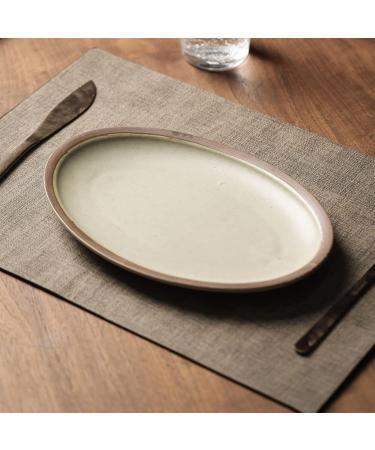 Serving Plates Fish Plate Ceramic Household Steamed Fish Plate Ceramic Tableware Large Oval Dinner Plate Restaurant Kitchen Retro Flat Plate for Appetizer Dinner and Desserts (Size : CH) Small - Buy Online on SooperMarket.com
