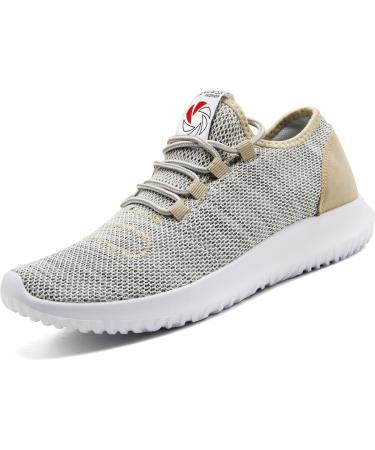 CAMVAVSR Men's Sneakers Fashion Lightweight Running Shoes Tennis Casual Shoes for Walking 12 A-gold