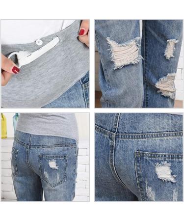 Xiedeai Maternity Jeans for Women - High Waist Over Bump Trouser, Casual Ripped Denim Pants XXL Blue - Buy Online on SooperMarket.com