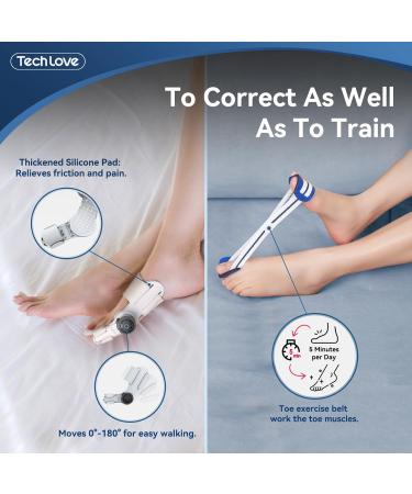 Tech Love Bunion Correctors for Women and Men Orthopedic Bunion Toe Straighteners Adjustable Bunion Splint for Big Toe Toe Separators for Hallux Valgus 1 PC White - Buy Online on SooperMarket.com
