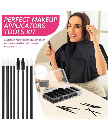 260 Piece Disposable Makeup Tools Kit with Organizer Box and Waterproof Cape - Black - Buy Online on SooperMarket.com