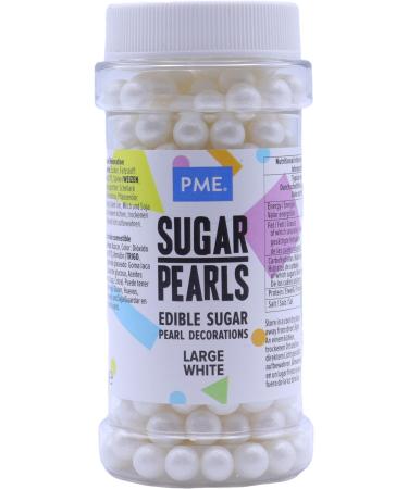 PME Large Sugar Pearls White 90 g & Sugar Pearls Gold 4 mm 60 g 90 g + Sugar Pearls Gold 4 mm 60 g - Buy Online on SooperMarket.com