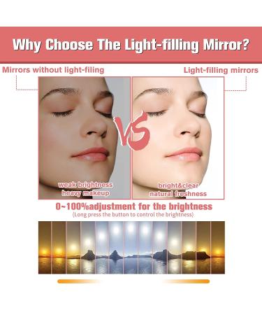 Viatia Rechargeable LED Car Sun Visor Vanity Mirror with Lights - 3 Light Modes and Dimming Touch Sensor - Black - Buy Online on SooperMarket.com