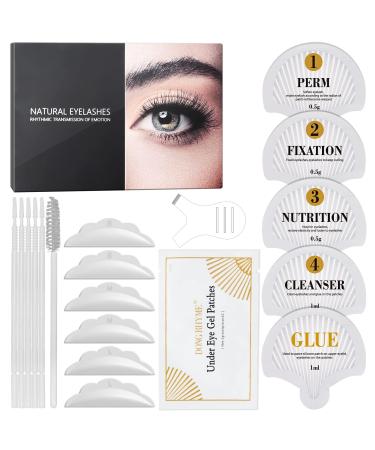 Lash Lift Kit Sachet Eyelash Perm Kit 2 In 1 Lash Brow Lamination Kit Semi-Permanent Eyebrow Eyelash Lifting Curling Perming Professional for Salon DIY at Home by DONG RHYME 1Box-Sachet Design