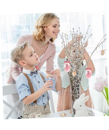 Alipis 2pcs Easter Eggs Hanging Easter Egg Ornament Easter Party Egg Decoration Easter Party Decorations Plastic Hamper Hanging Egg Decor Easter Party Hanging Decor Spot Props Foam Pink 8x5.7cm - Buy Online on SooperMarket.com
